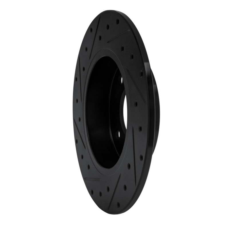 Nissan Sentra Brake Rotor (1) - Rear Right - R1 Concepts - Drilled & Slotted - Black - `04-`06